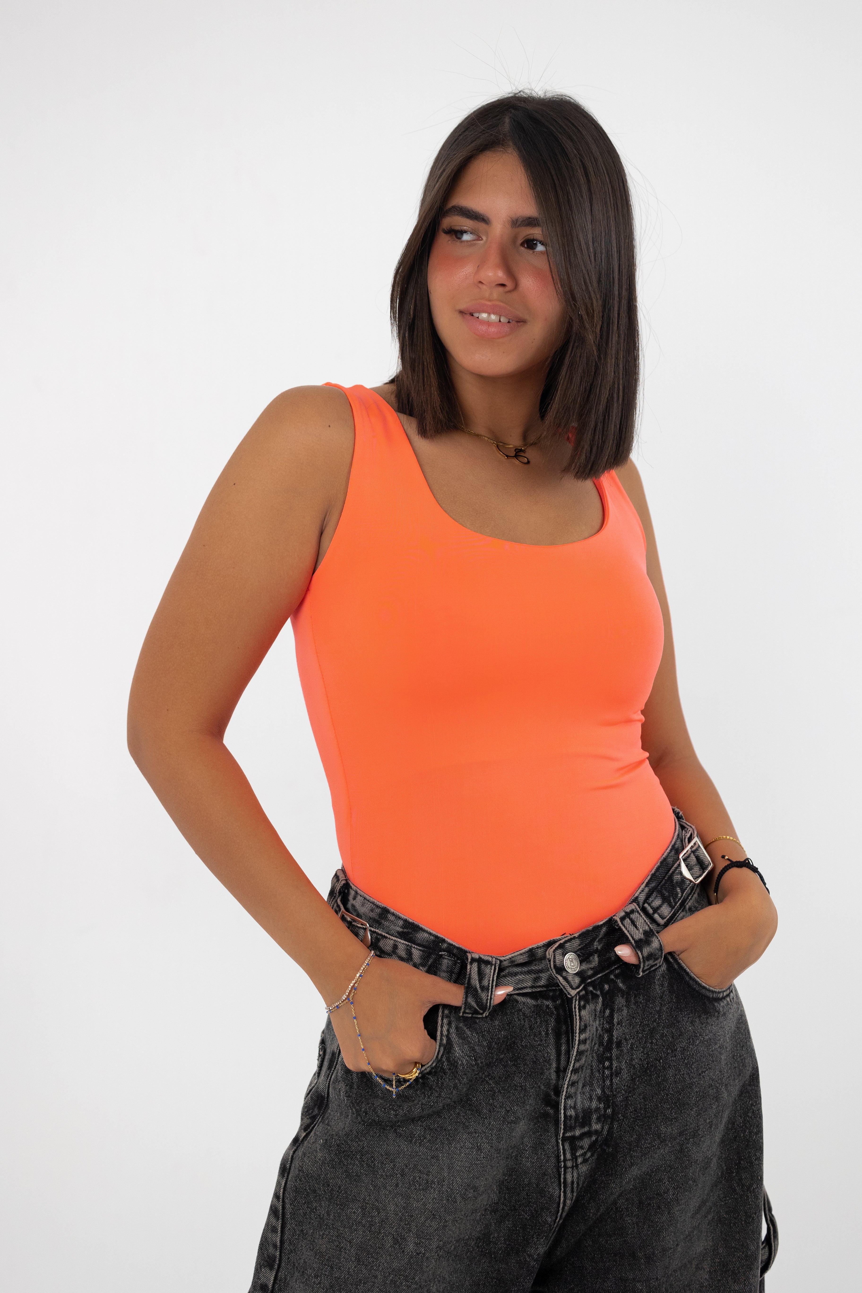 Basic Top Hot orange