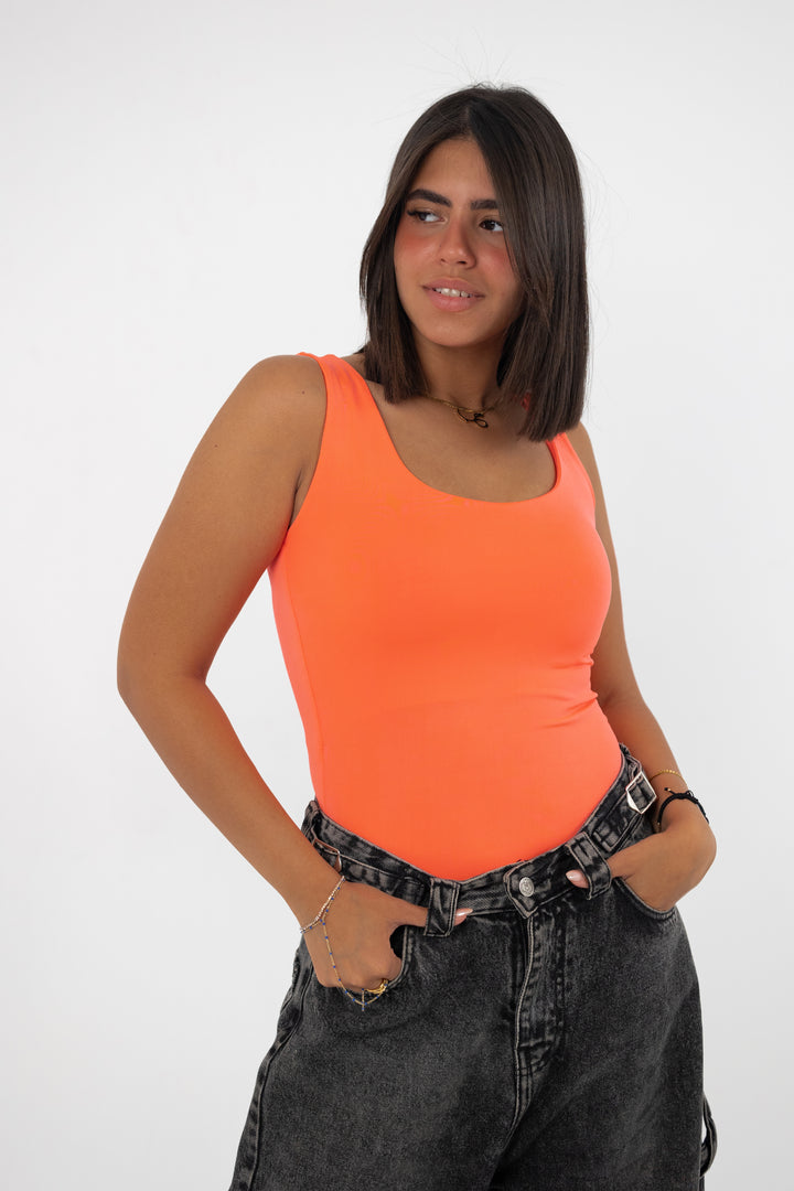 Basic Top Hot orange