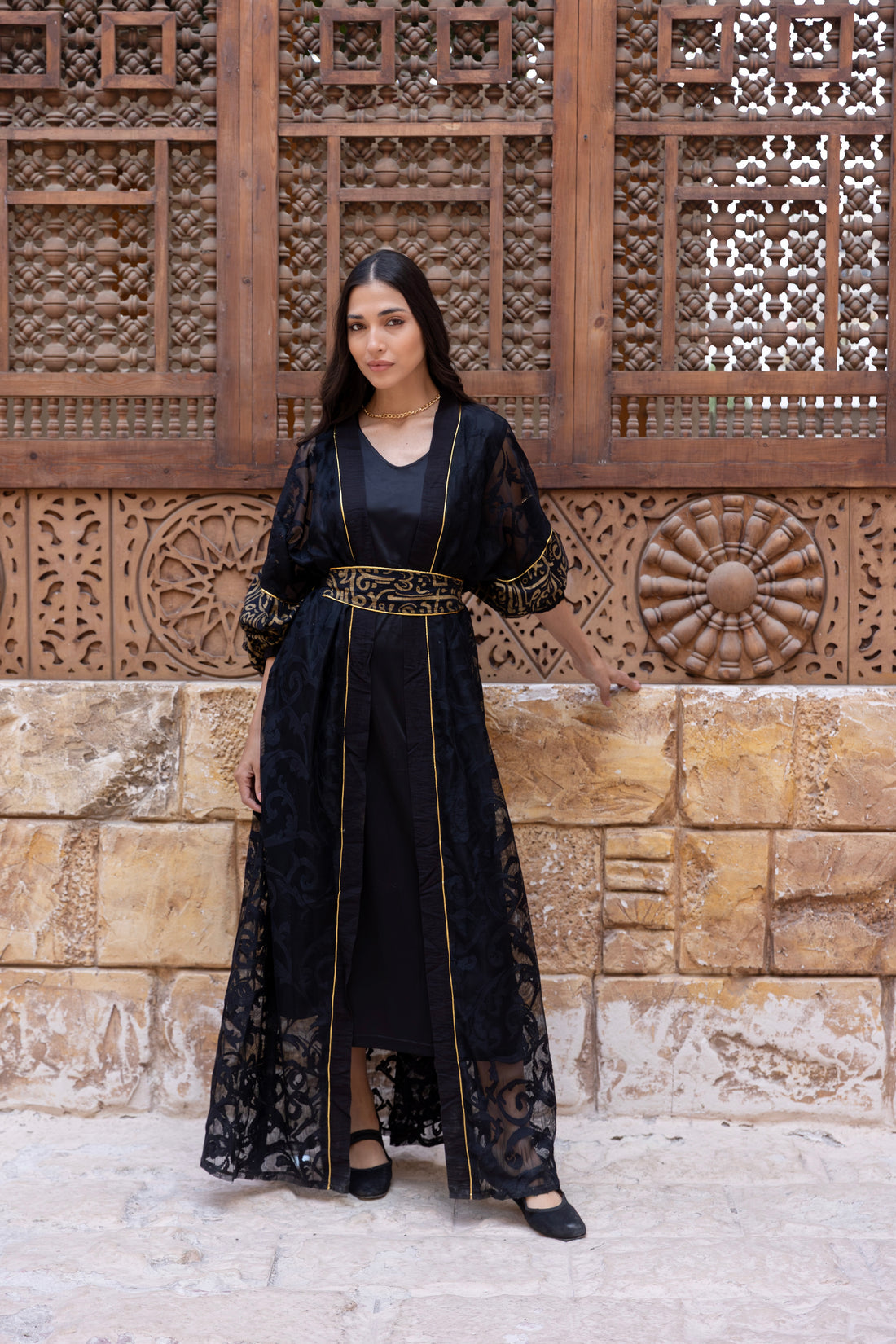 Helal- Black Ramadan-themed Kaftan