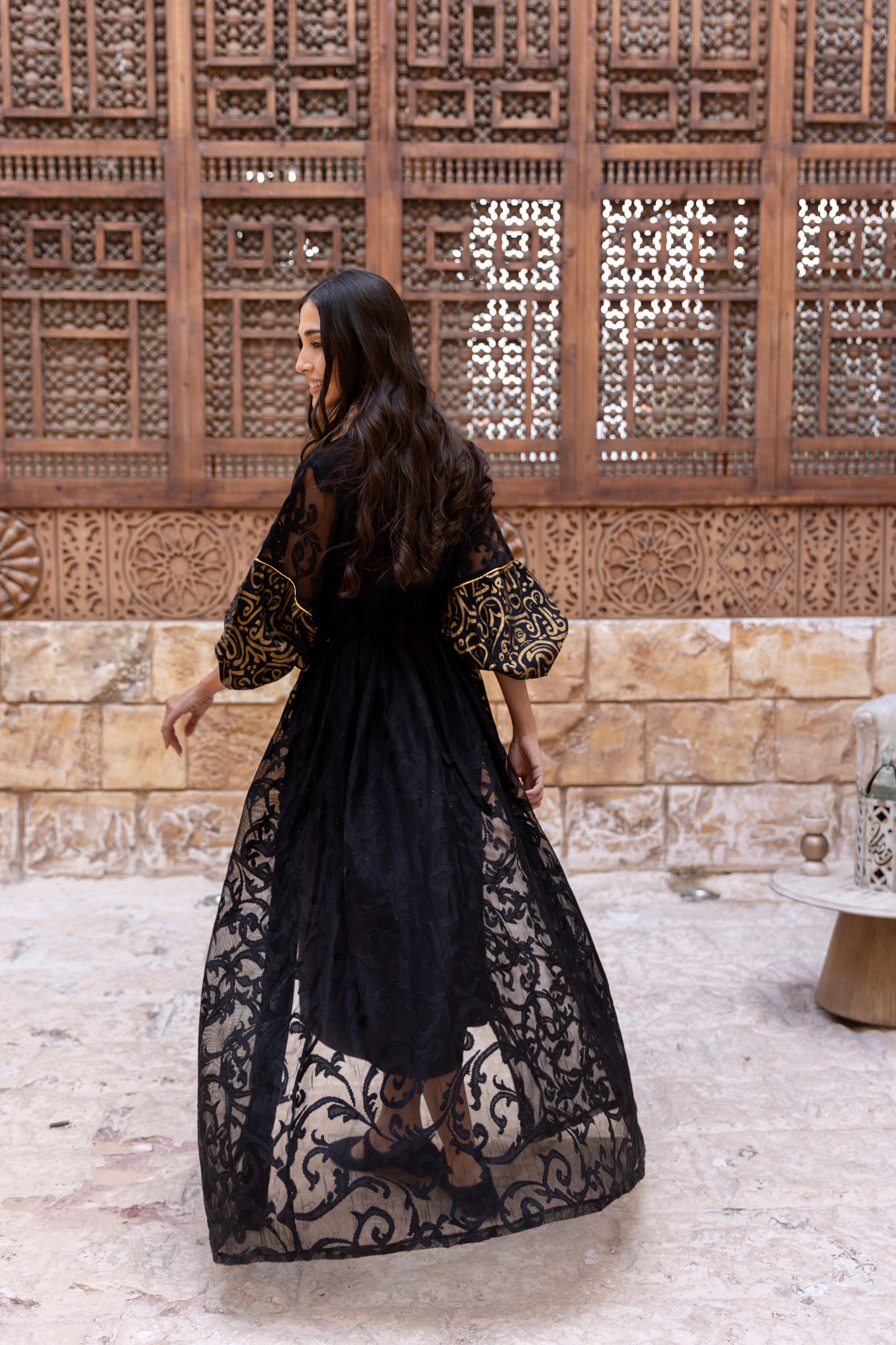 Helal- Black Ramadan-themed Kaftan