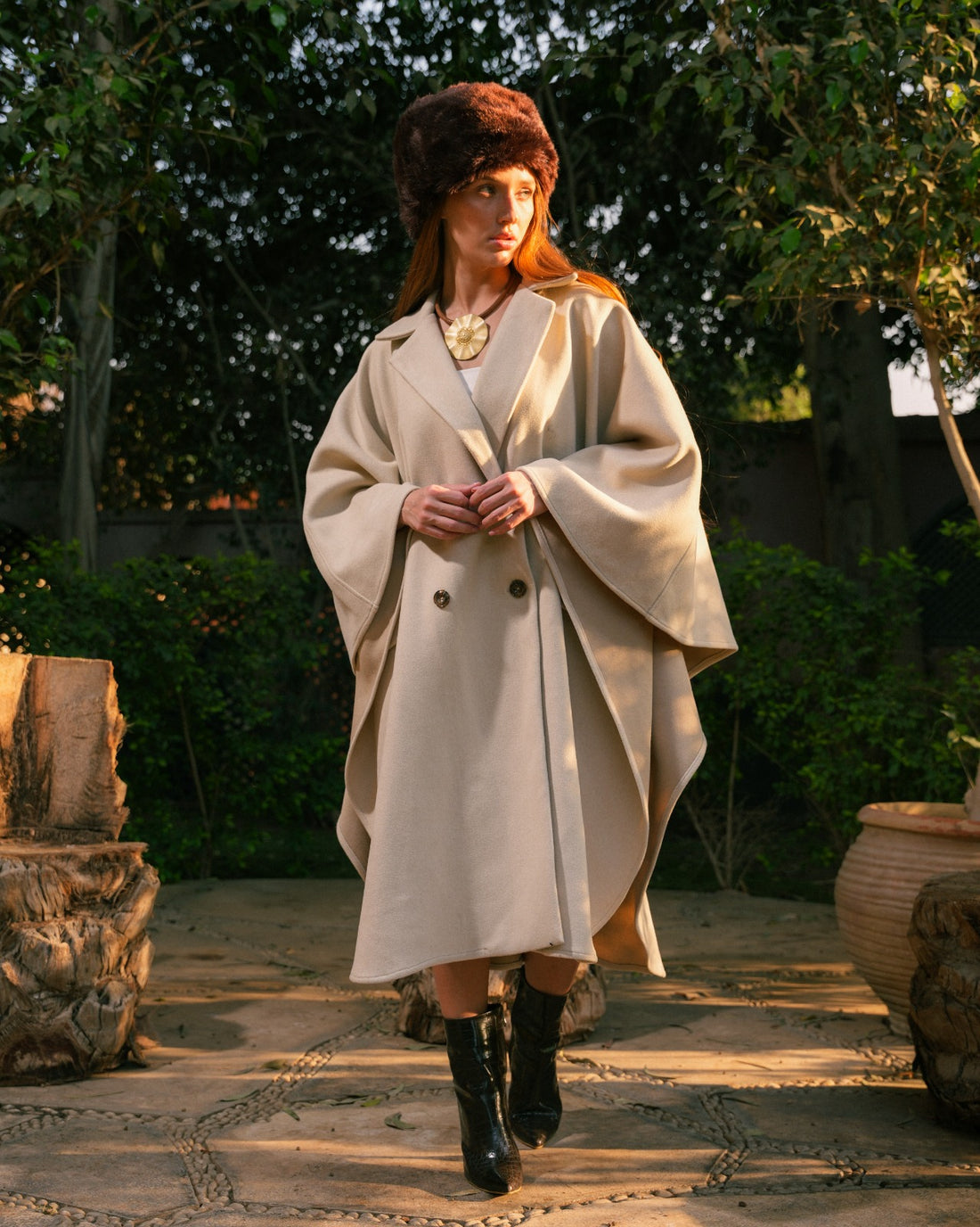 Cream Cape Coat