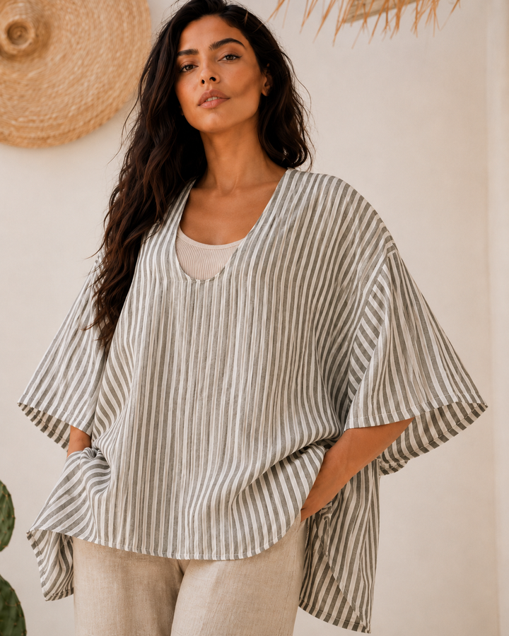 Linen Stripe Blouse